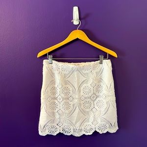 Saks Fifth Avenue lace mini skirt